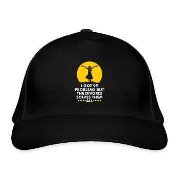 Divorce divorce separation Again single - Organic Baseball Cap - black - Front