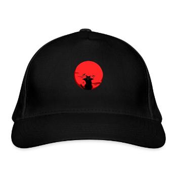 Chat noir vampire - Casquette classique bio - noir - Devant