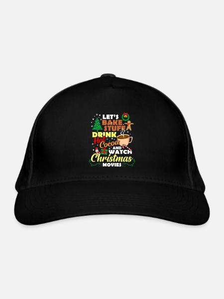 Chocolat chaud au cacao de Noël Chocolat chaud - Casquette classique bio - noir - Devant