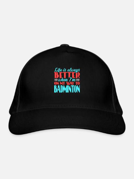 badminton - Casquette classique bio - noir - Devant