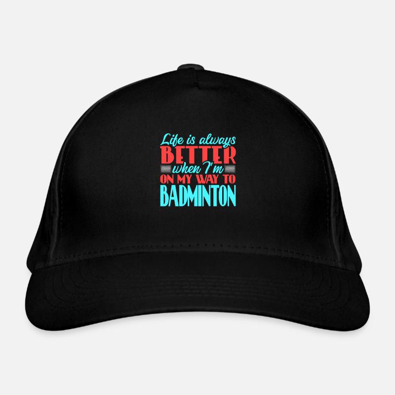 Badminton - Bio-Baseballkappe - Schwarz