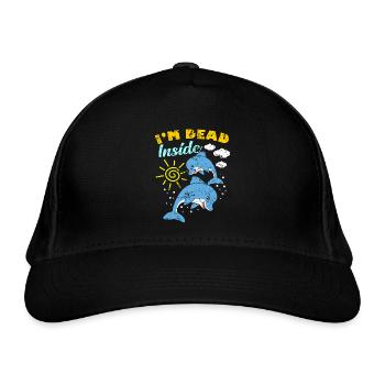 Dead Inside - Bio-Baseballkappe - Schwarz - Vorne