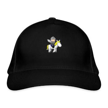 Petit chevalier à cheval - Casquette classique bio - noir - Devant