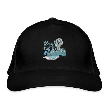 Resist Plastics Zero Waste Plastic Free Plastic Spr - Organic Baseball Cap - black - Front