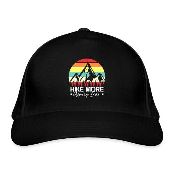 Hiking hike Hiking holiday Hiking excursion - Organic Baseball Cap - black - Front