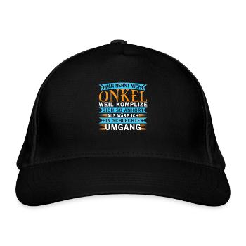 Man Nennt Mich Onkel Komplize Spruch Lustig - Bio-Baseballkappe - Schwarz - Vorne
