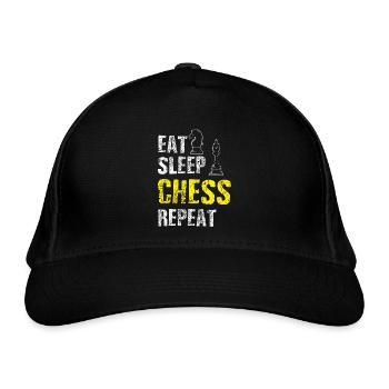 Chess saying chess player - Organic Baseball Cap - black - Front