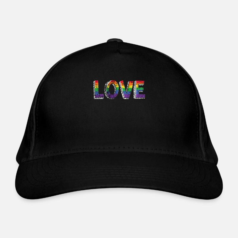 LGBT Love - Bio-Baseballkappe - Schwarz