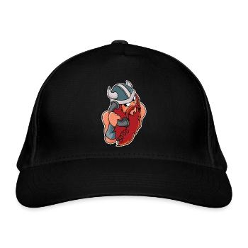 Vikings au téléphone - design - Casquette classique bio - noir - Devant