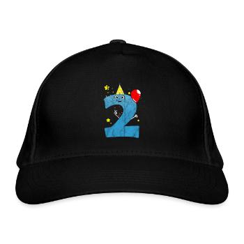 2 anniversaire garçons vintage - Casquette classique bio - noir - Devant