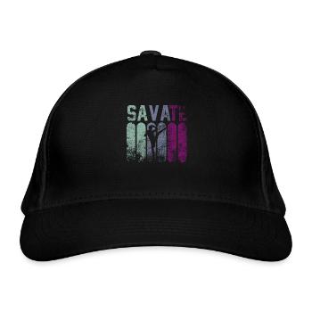 Savate Fighter - Organic Baseball Cap - black - Front