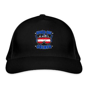 Sölden Austria skiing holiday - Organic Baseball Cap - black - Front