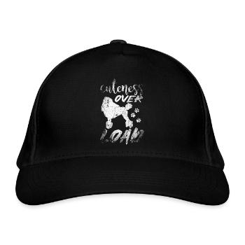 Poodle Cute - Bio-Baseballkappe - Schwarz - Vorne