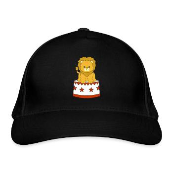 Circus animal circus lion circus lion - Organic Baseball Cap - black - Front