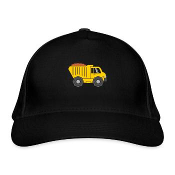 Laster LKW - Bio-Baseballkappe - Schwarz - Vorne