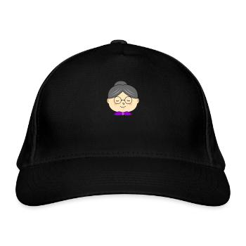 Oma Großmutter - Bio-Baseballkappe - Schwarz - Vorne