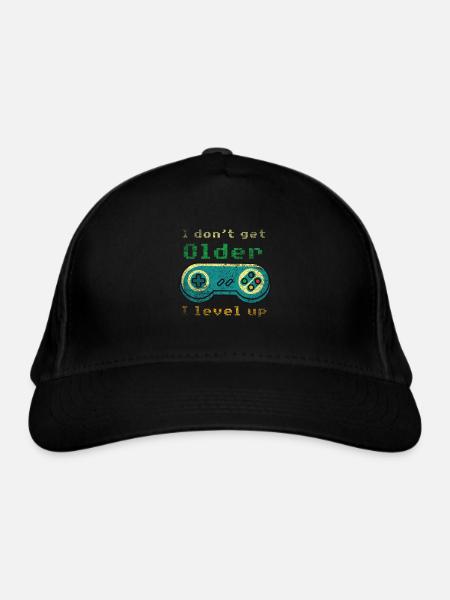 Gamer Birthday Gaming Zocker Zocken birthday gift - Organic Baseball Cap - black - Front