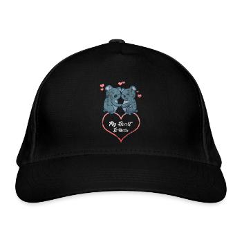 Mon cœur vous appartient preuve d'amour - Casquette classique bio - noir - Devant
