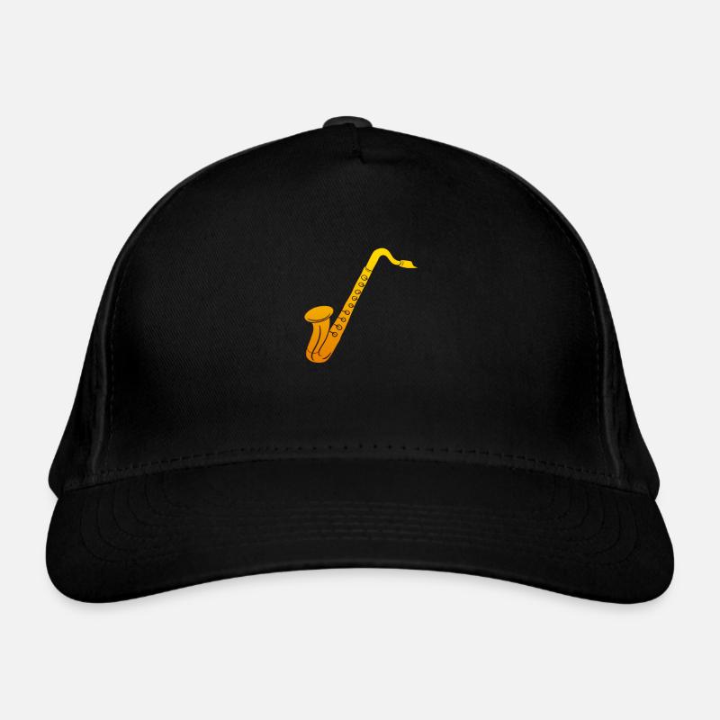 saxophone - Organic Baseball Cap - black