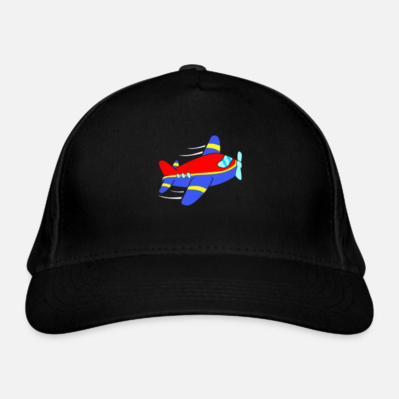Flugzeug Flieger - Bio-Baseballkappe - Schwarz