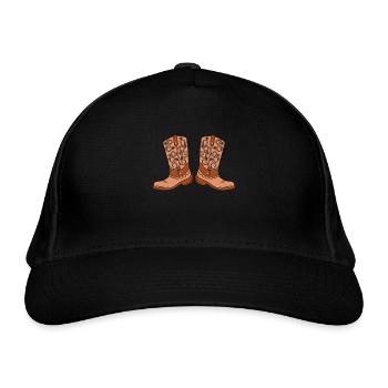 Cowboy boots - Organic Baseball Cap - black - Front