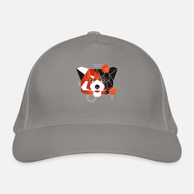Panda rouge Low Poly Panda rouge Polygone Animal Casquette classique bio