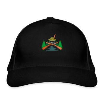 Hunter symbol hunter - Organic Baseball Cap - black - Front