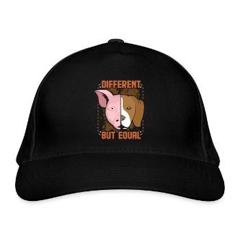Different But Equal Animal Lover Animal Lover Veggie - Organic Baseball Cap - black - Front