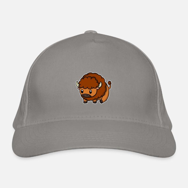 Süßer Bison Büffel Wild Rind Geschenk Bio-Baseballkappe