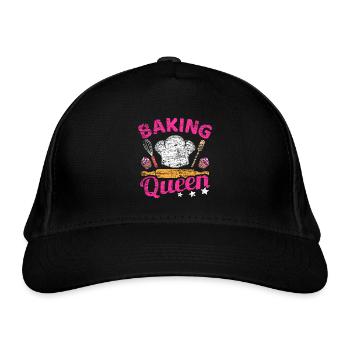 Cuire au four en disant - Casquette classique bio - noir - Devant