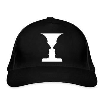 Têtes ou vases Illusions optiques - Casquette classique bio - noir - Devant