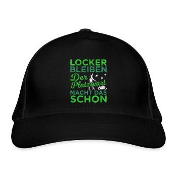 Greenkeeper Geschenk - Bio-Baseballkappe - Schwarz - Vorne