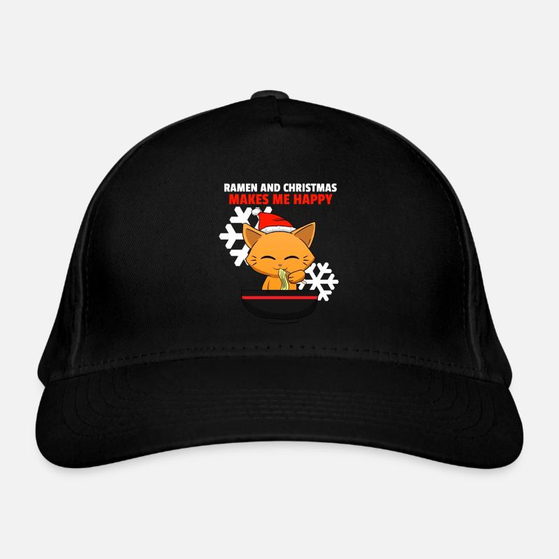Anime chat ramen noël chat chaton noël Casquette classique bio