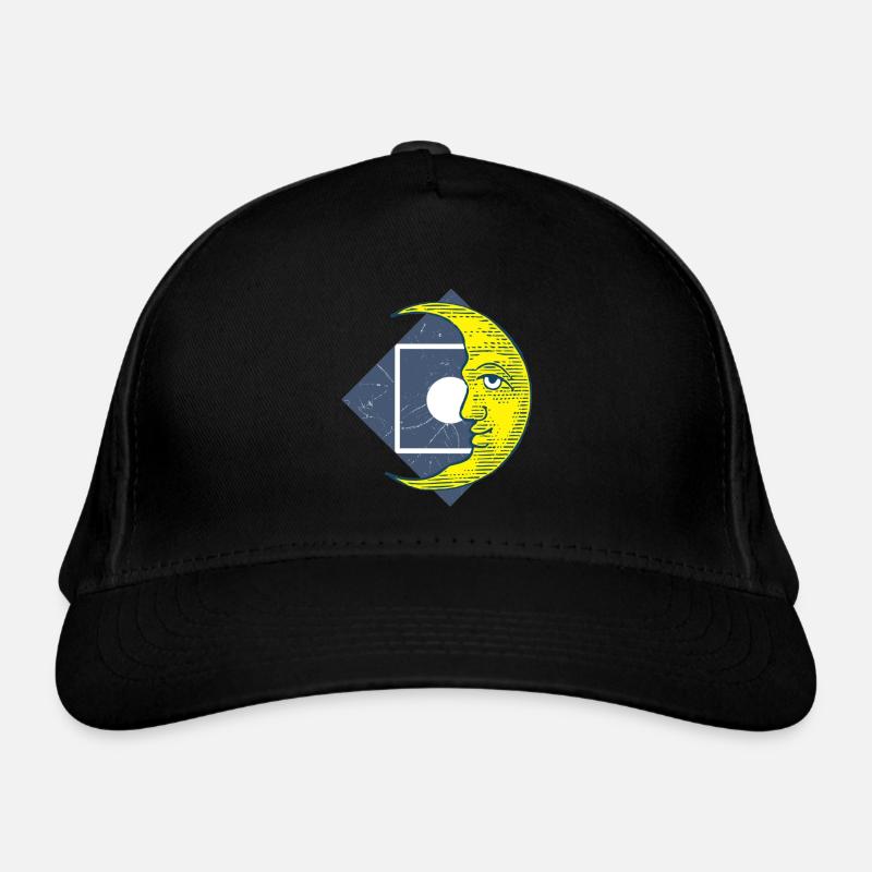 Moon face geometry - moon Organic Baseball Cap