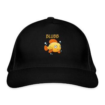 Blubb Goldfisch Süßer Fisch Aquarium Fischchen - Bio-Baseballkappe - Schwarz - Vorne