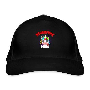 Neurofunk DnB Drumm & Bass Dubstep Festival Rave - Organic Baseball Cap - black - Front