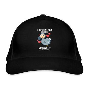 Dodo Flightless bird - Organic Baseball Cap - black - Front