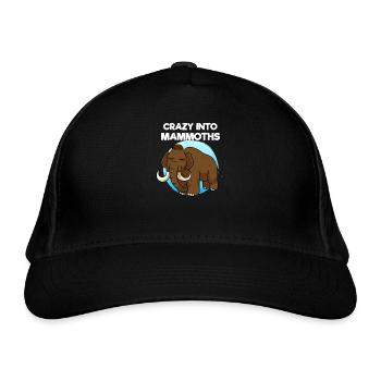 Mammoth mammoth lover archeology - Organic Baseball Cap - black - Front