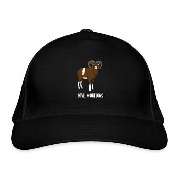 Mouflon - Organic Baseball Cap - black - Front