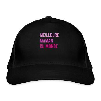 Meilleure Maman Du Monde - Bio-Baseballkappe - Schwarz - Vorne