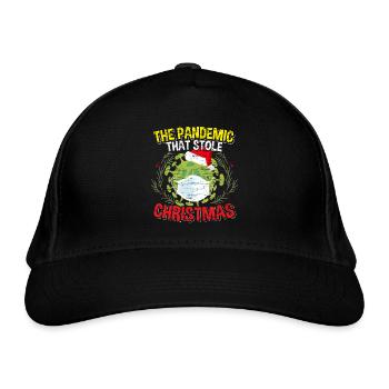 Pandemic Christmas 2020 Funny Quarantine Xmas - Organic Baseball Cap - black - Front