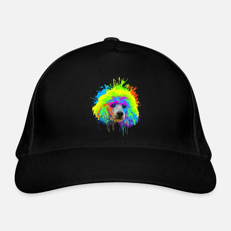 Splash Art Pudel Hund Hundehalter Geschenk Bio-Baseballkappe