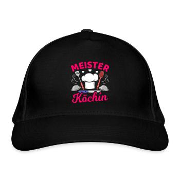 Meisterköchin Kochen Köchin Sterneköchin Küche - Bio-Baseballkappe - Schwarz - Vorne