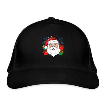 Santa Santa Claus - Organic Baseball Cap - black - Front