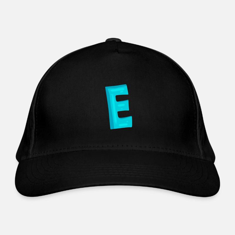 Initial letter E letter Organic Baseball Cap
