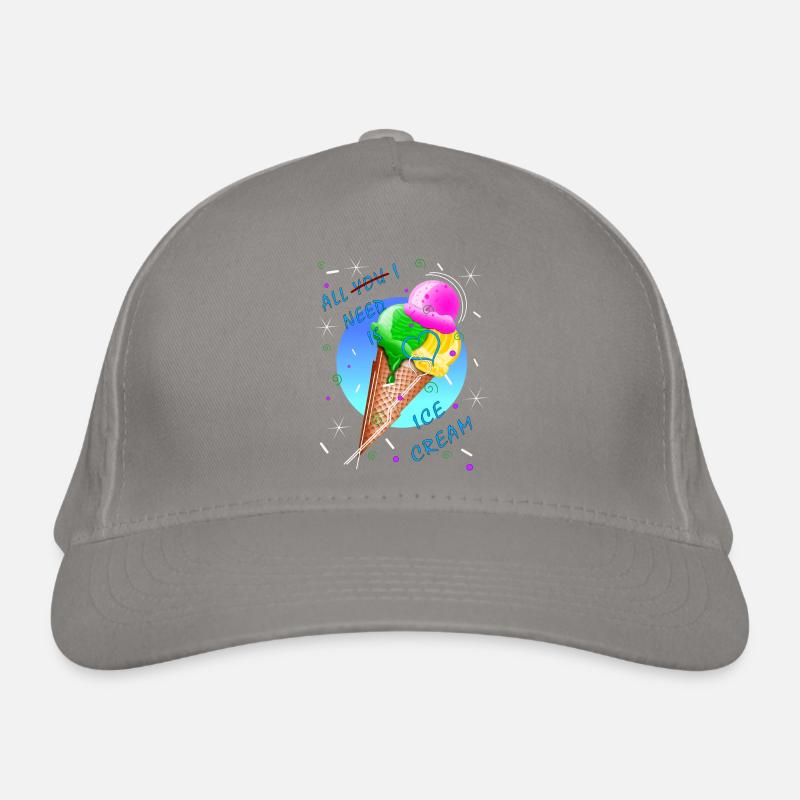 Eis Eiscreme Eissorten Eismaschine Vanilleeis Bio-Baseballkappe