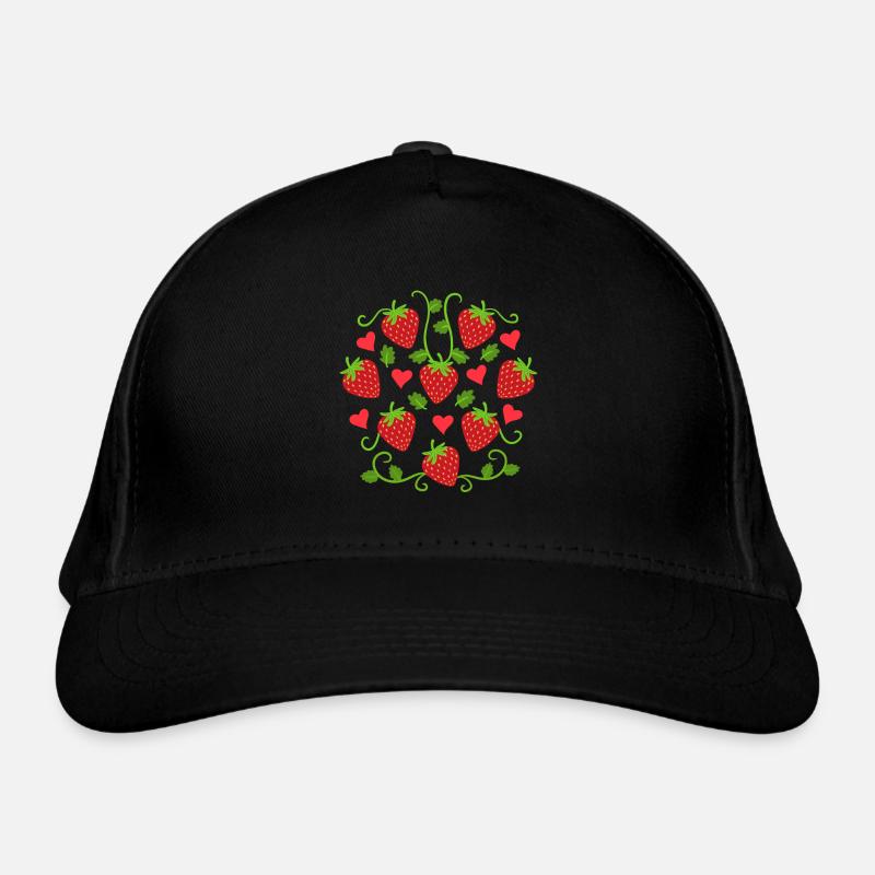 Erdbeeren Erdbeere Obst Bio-Baseballkappe