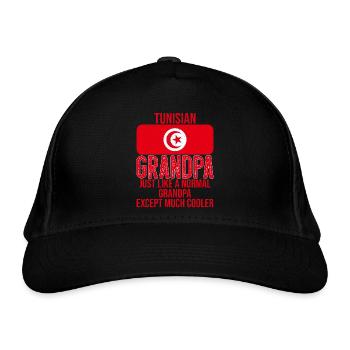Tunisian grand-père tunisien drapeau pour la fête des pères - Casquette classique bio - noir - Devant