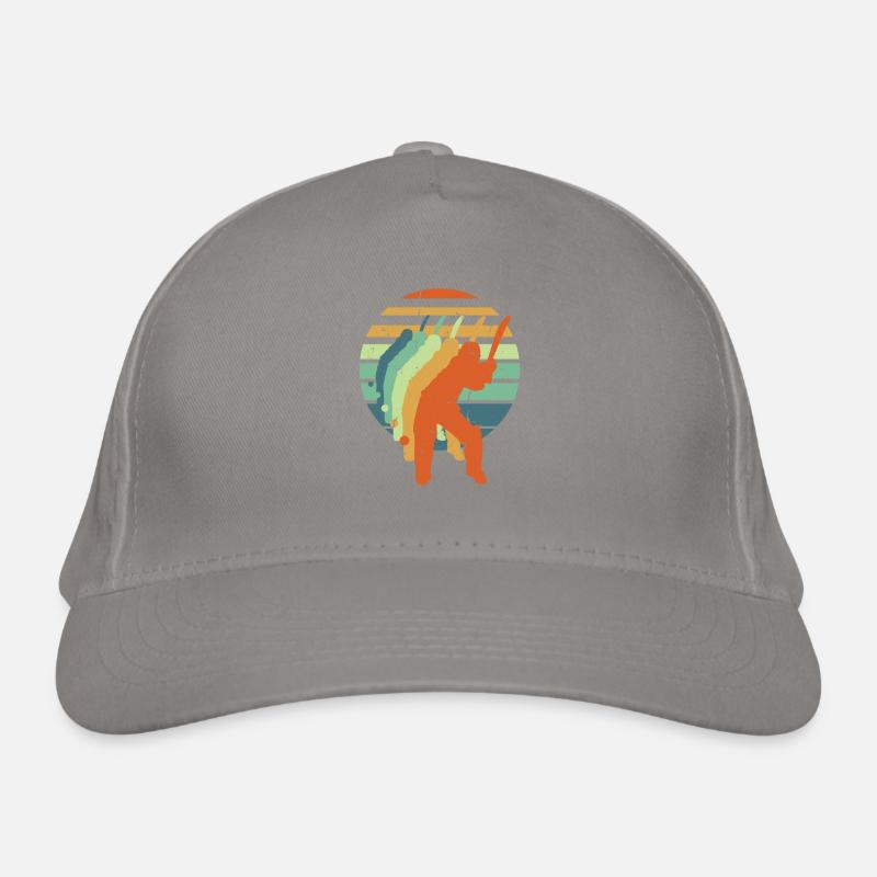 Retro Cricket - Cool Vintage Cricketer Sport Gift Organic Baseball Cap