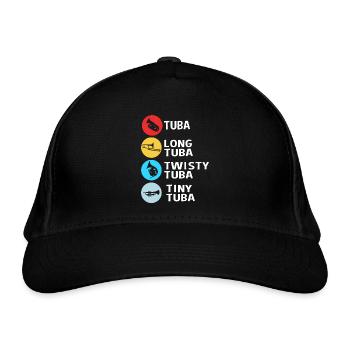 Tuba Blechblasinstrumente - Bio-Baseballkappe - Schwarz - Vorne
